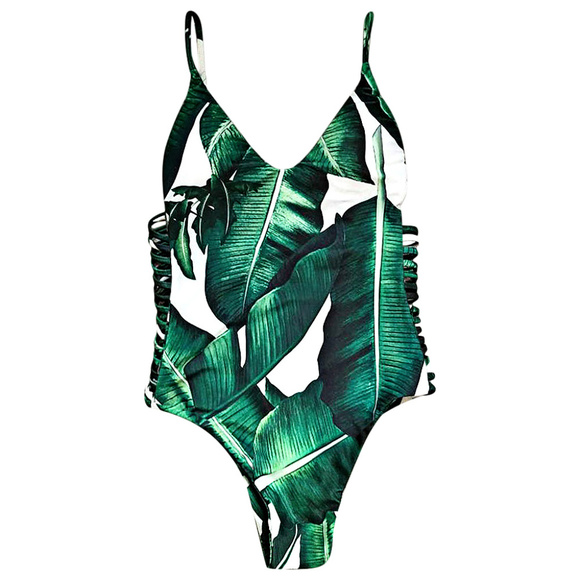 LAST CALL🌴Palm Leaf Print🌴 One-Piece Swimsuit - Picture 5 of 7